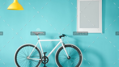 white-bike-in-blue-interior-PMNFYVU